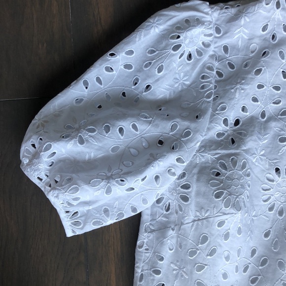 J. Crew white cotton eyelet dress. Size 6. - Picture 4 of 16